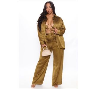 3 PIECES PANT SET OLIVE